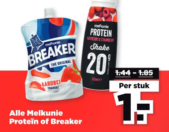 PLUS Alle melkunie proteïn of breaker aanbieding