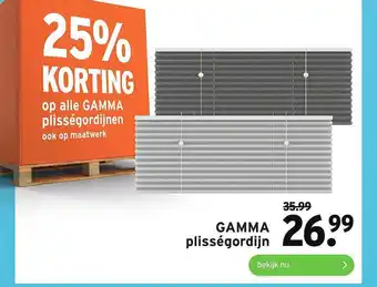 GAMMA Gamma Plisségordijn 25% Korting aanbieding