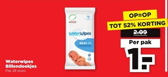 PLUS Waterwipes Billendoekjes 28 stuks aanbieding