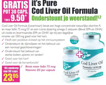 Gezond & Wel it's pure cod liver oil formula aanbieding