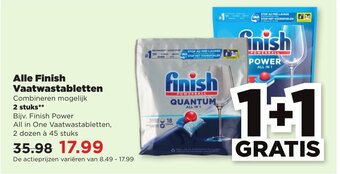 PLUS Alle Finish Vaatwastabletten aanbieding