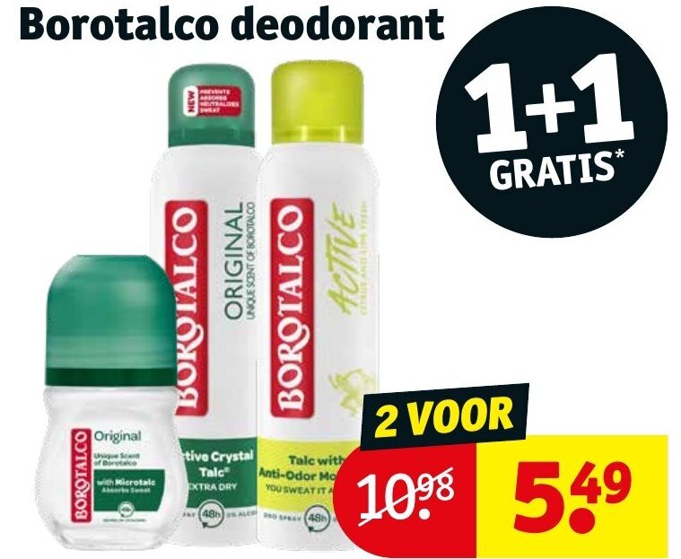 Borotalco deodorant aanbieding bij Kruidvat