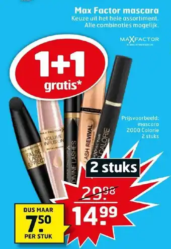 Trekpleister Max factor mascara aanbieding