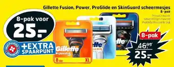 Trekpleister Gillette fusion, power, proglide en skinguard scheermesjes aanbieding