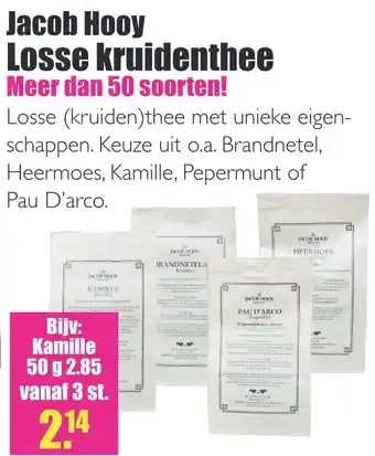 Gezond & Wel Jacob hooy losse kruidenthee 50g aanbieding