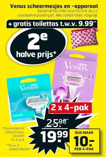 Trekpleister Venus scheermesjes en -apparaat aanbieding