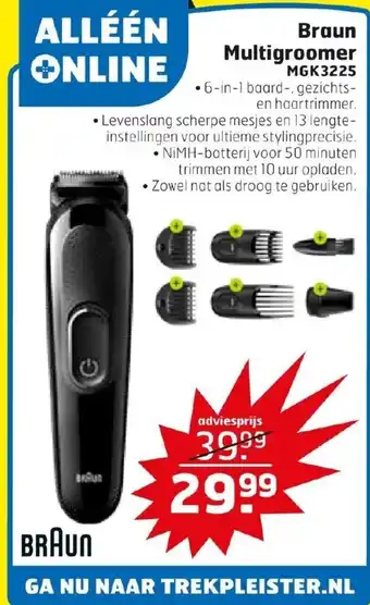 Trekpleister Braun multigroomer MGK3225 aanbieding