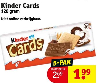 Kruidvat Kinder Cards 128 gram aanbieding