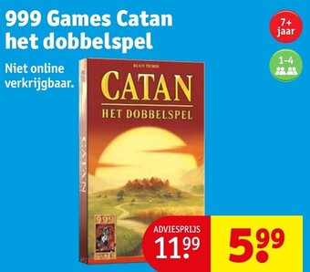 Kruidvat 999 Games Catan het dobbelspel aanbieding