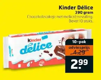 Trekpleister Kinder delice 390g aanbieding