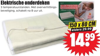 Dirk Elektrische onderdeken 150x80 cm aanbieding