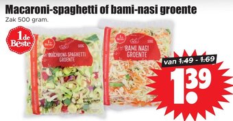 Dirk Macaroni-spaghetti of bami-nasi groente 500g aanbieding