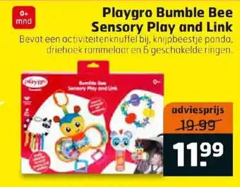 Trekpleister Playgro bumble bee sensory play and link aanbieding