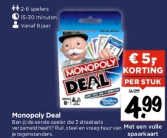 Vomar Voordeelmarkt Monopoly Deal aanbieding