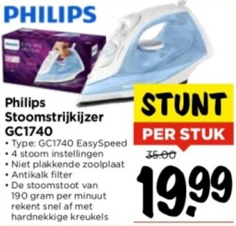 Vomar Voordeelmarkt Philips Stoomstrijkijzer GC1740 aanbieding