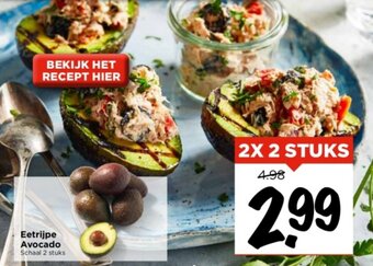 Vomar Voordeelmarkt Eetrijpe Avocado Schaal 2 stuks aanbieding