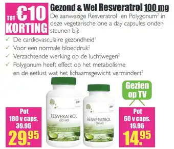 Gezond & Wel Gezond & Wel resveratrol 100 mg aanbieding