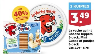 Hoogvliet La vache qui rit Cheeze Dippers 5-pack, Mini Cubes of puntjes aanbieding