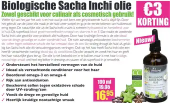 Gezond & Wel Biologische sacha Inchi olie 100ml aanbieding