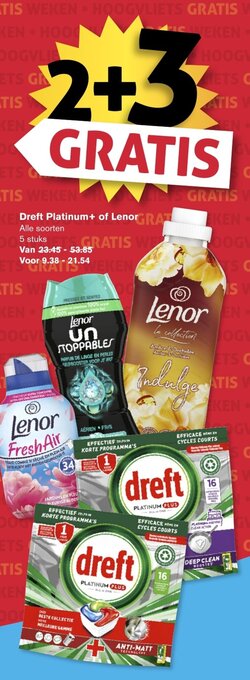 Hoogvliet Dreft Platinum+ of Lenor aanbieding