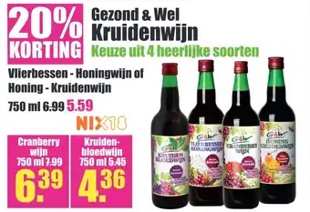 Gezond & Wel Gezond & Wel kruidenwijn 750ml aanbieding