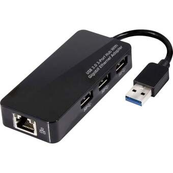 Conrad Club3d csv-1430 usb 3.2 gen 1-hub 3 + 1 poorten zwart (glanzend) aanbieding