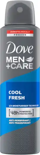 De Online Drogist Dove men+ care cool fresh deospray 150ml aanbieding