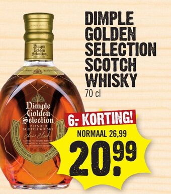 Super Dirck 3 DIMPLE GOLDEN SELECTION SCOTCH WHISKY 70 cl aanbieding