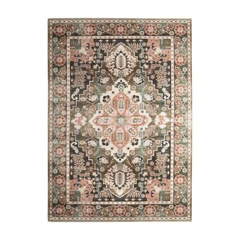 fonQ Tier vloerkleed laham - vintage - roze|beige|groen - 170x240 cm aanbieding