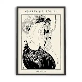 fonQ Pstr studio - aubrey beardsley - the peacock skirt aanbieding