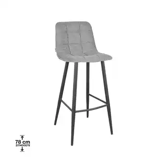 fonQ Label51 barkruk jelt - zinc - weave - zithoogte 78 | 2.00 stuks aanbieding