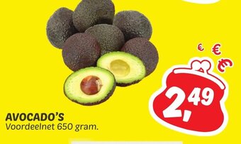 Dekamarkt AVOCADO'S Voordeelnet 650 gram. aanbieding