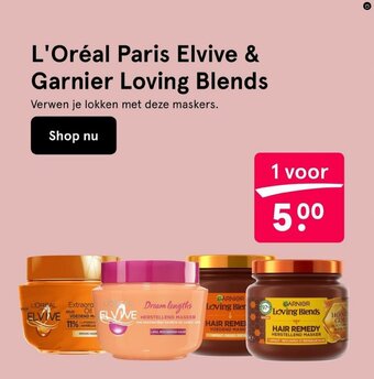 Etos L'Oréal Paris Elvive & Garnier Loving Blends aanbieding