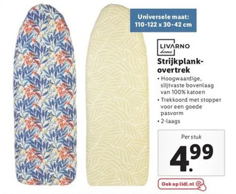 Lidl Strijkplankovertrek aanbieding