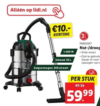 Lidl Nat-/droogzuiger aanbieding