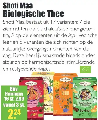 Gezond & Wel Shoti Maa biologische thee aanbieding