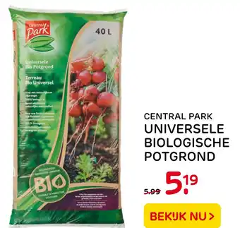 Praxis Tuincentrum Central park universele biologische potgrond aanbieding