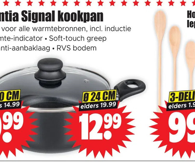 Brabantia signal kookpan aanbieding bij Dirk