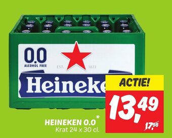 Dekamarkt HEINEKEN 0.0 Krat 24 x 30 cl. aanbieding