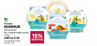 Ekoplaza Florentin HUMMUS 170 g aanbieding