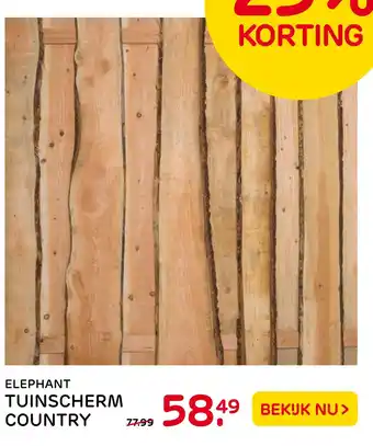 Praxis Tuincentrum Elephant tuinscherm country aanbieding