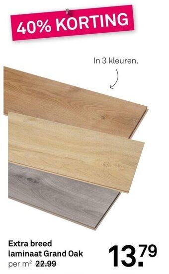 Karwei Extra breed laminaat Grand Oak aanbieding