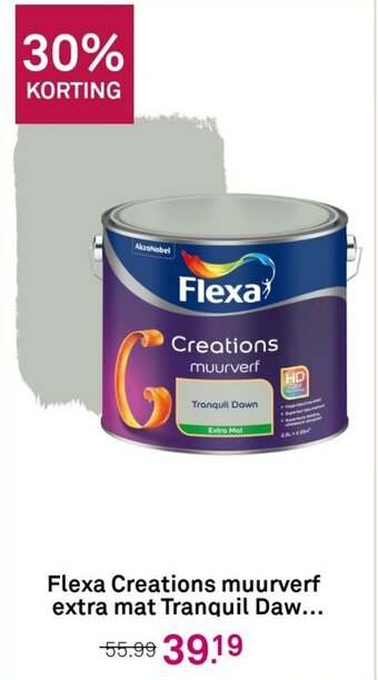 Karwei Flexa Creations muurverf extra mat Tranquil Daw aanbieding