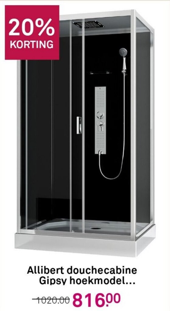Allibert douchecabine Gipsy hoekmodel aanbieding bij Karwei