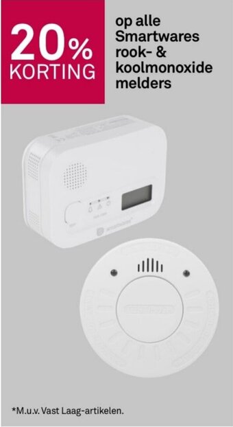 Karwei alle Smartwares rook- & koolmonoxide melders aanbieding