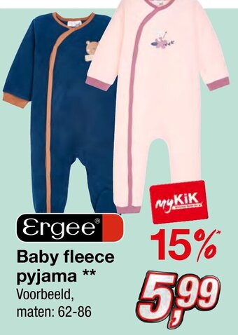 Kik Ergee Baby fleece pyjama aanbieding