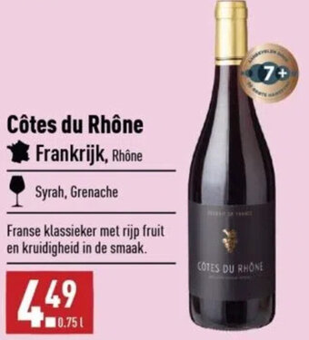 ALDI Côtes du Rhône 0.75liter aanbieding