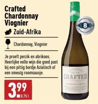 ALDI Crafted Chardonnay Viognier 0.75 liter aanbieding