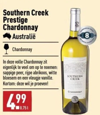 ALDI Southern Creek Prestige Chardonnay 0.75 liter aanbieding