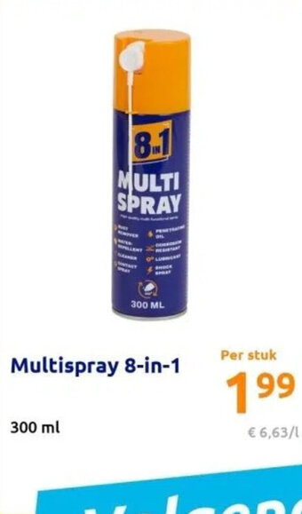 Action Multispray 8-in-1 300ml aanbieding